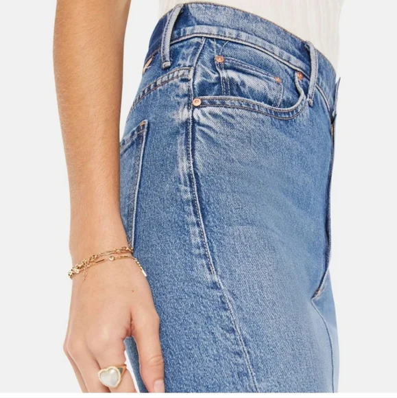 NWT Mother Superior The Split Second jeans skirt in strike a pose - Picture 4 of 13